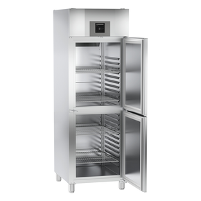 Szafa chłodnicza GN 2/1 z dynamicznym chłodzeniem, wnętrzem ze stali szlachetnej i dzielonymi drzwiami, 596 l, 700x838x2120 mm | LIEBHERR, GKPv 6577 ProfiLine