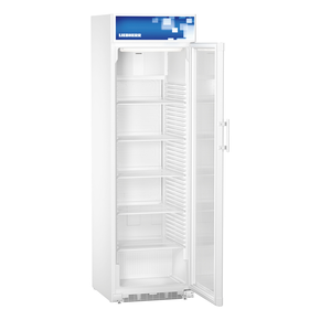 Szafa chłodnicza ekspozycyjna z panelem reklamowym, przeszklonymi drzwiami i chłodzeniem dynamicznym, 403 l, 600x687x2010 mm | LIEBHERR, FKDv 4203 Comfort