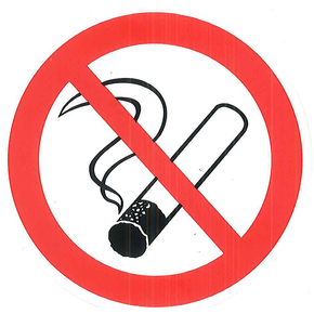 Tabliczka samoprzylepna, piktogram „zakaz palenia” 80 mm | CONTACTO, 7658/080