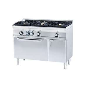 Kuchnia gazowa WOK z piekarnikiem elektrycznym statycznym, 7+2x10 kW, 1200x600x900 mm | RM GASTRO, CF3 - 612 GEMV WOK
