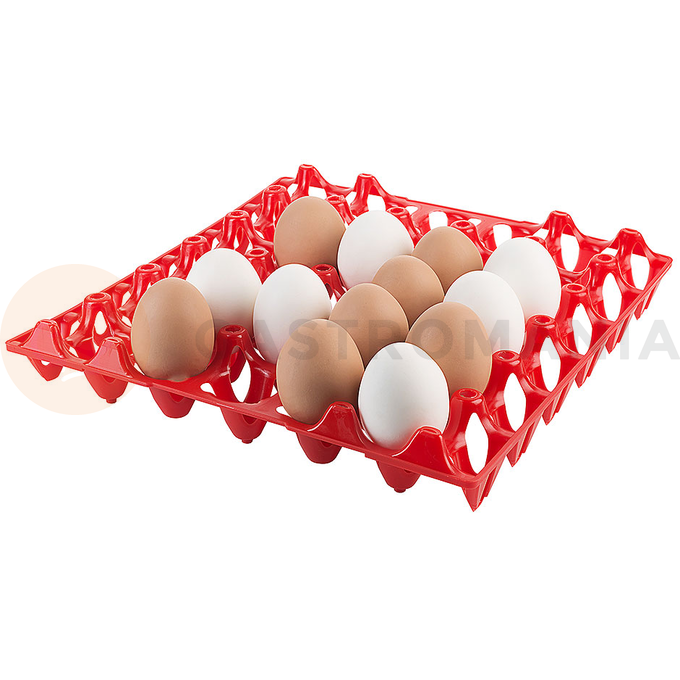 Taca na jajka z polietylenu, 300x300x50 mm, czerwona | CONTACTO, 8034/031