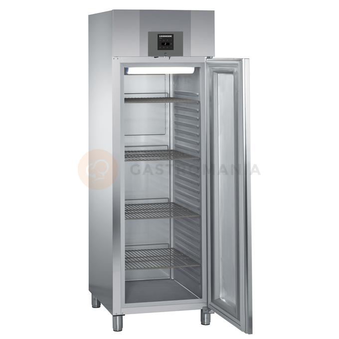 Szafa chłodnicza GN 2/1 z dynamicznym chłodzeniem, wnętrzem ze stali szlachetnej i przeszklonymi drzwiami, 597 l, 700x830x2120 mm | LIEBHERR, GKPv 6573 ProfiLine