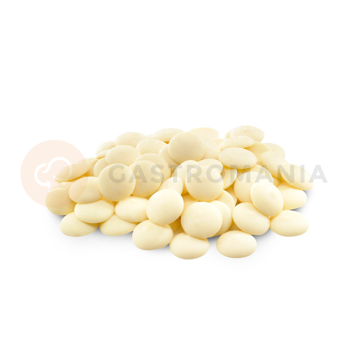 Hiszpańska biała czekolada 29,7%, 1 kg - dropsy, torba | NATRA CACAO, White