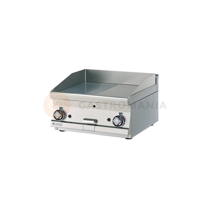 Płyta grillowa gazowa 4,5+4,5 kW, płyta gładka 595x450 mm, 600x600x280 mm | RM GASTRO, FTLT - 66 G