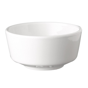 Biała miska bufetowa z melaminy, okrągła 0,7 l | APS, Float