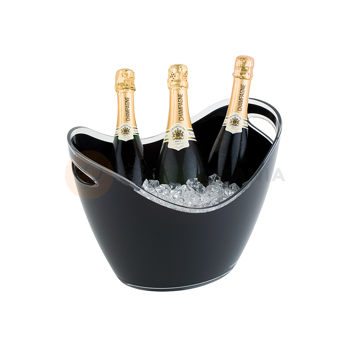 Pojemnik na wino, szampana z tworzywa 6 l, czarny | APS, 36054