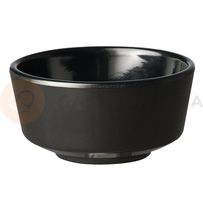 Czarna miska bufetowa z melaminy, okrągła 0,45 l | APS, Float