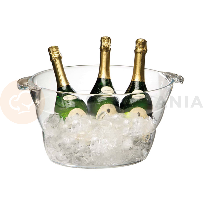 Pojemnik na wino, szampan, transparentny 47x28x23 cm | APS, 36057