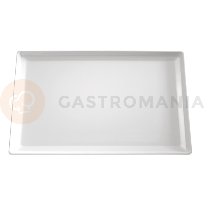 Biała taca bufetowa z melaminy GN1/1, 30 cm | APS, Float