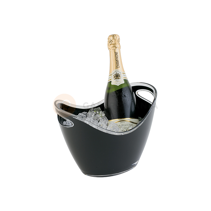 Pojemnik na wino, szampana z tworzywa 3 l, czarny | APS, 36053