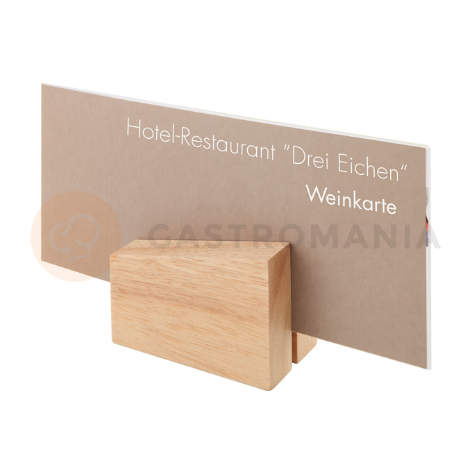 Podstawa drewniana pod kartę menu 8,5x6x4,5 cm, zestaw 2 szt. | APS, 00023