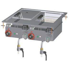 Frytownica elektryczna stołowa 2x 10 l, 2x7,15 kW, 600x600x390 mm | RM GASTRO, F2/10D - 76 ET