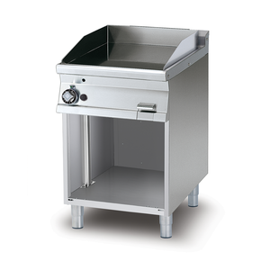 Płyta grillowa elektryczna 7,4 kW, płyta gładka i ryflowana chromowana 560x510 mm, 600x700x900 mm | RM GASTRO, FTLR - 76 ETS