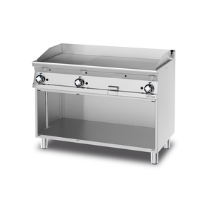 Płyta grillowa gazowa 21 kW, płyta ryflowana chromowana 1160x510 mm, 1200x700x900 mm | RM GASTRO, FTR - 712 GS