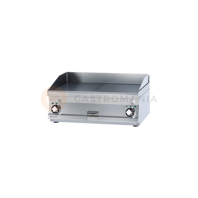 Płyta grillowa elektryczna 4,5+4,5 kW, płyta gładka i ryflowana 795x450 mm, 800x600x280 mm | RM GASTRO, FTLRT - 68 ET