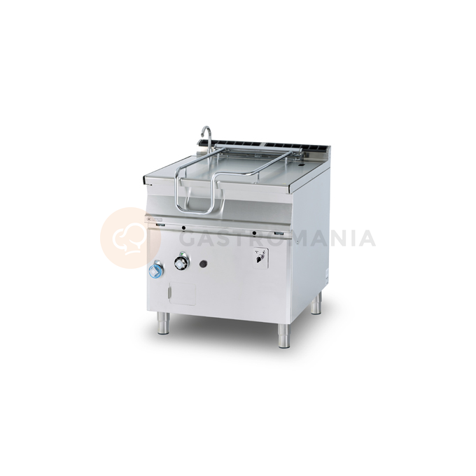 Patelnia uchylna gazowa z elektrycznym uchylaniem i nierdzewnym dnem 80 l, 22 kW, 800x900x900 mm | RM GASTRO, BRM80 - 98 G/N