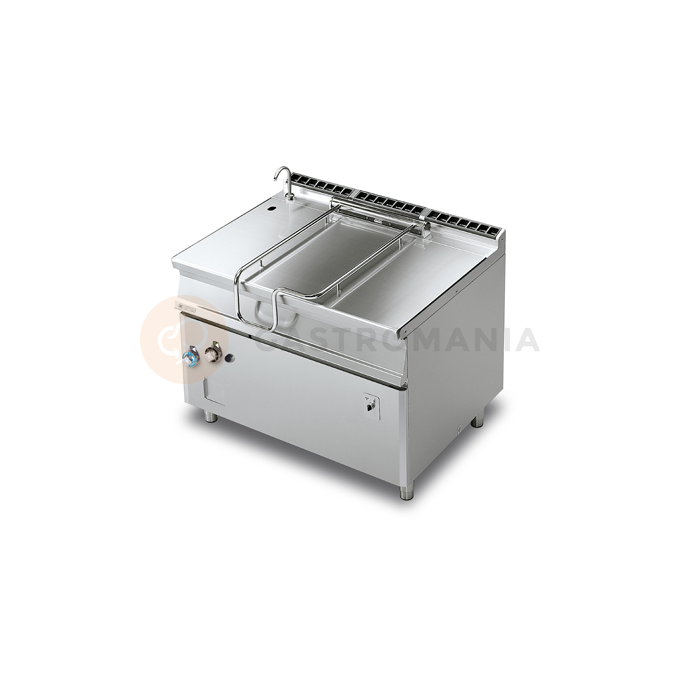 Patelnia uchylna gazowa z elektrycznym uchylaniem i nierdzewnym dnem 120 l, 30 kW, 1200x900x900 mm | RM GASTRO, BRM120 - 912 G/N