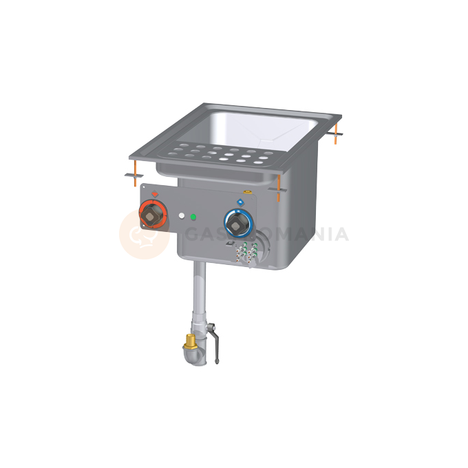 Urządzenie do gotowania makaronu elektryczne stołowe 25 l, 50-110°C, 7,8 kW, 400x600x510 mm | RM GASTRO, CPD - 74 ET
