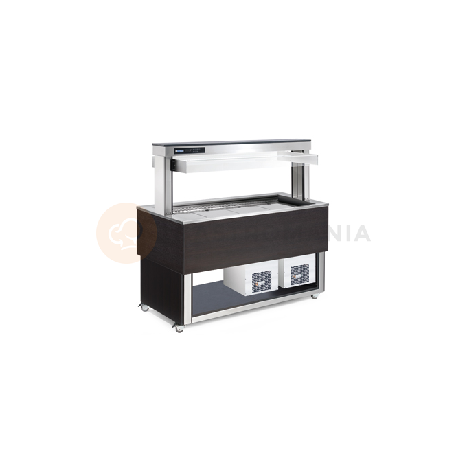Witryna chłodnicza, sterowanie cyfrowe 0,97 kW, 3x GN 1/1 24/150 mm, 1169x650x1448 mm | RM GASTRO, TR - blue+ 3 W