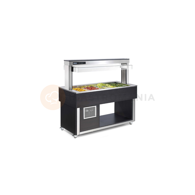 Witryna chłodnicza, sterowanie cyfrowe 0,229 kW, 3x GN 1/1 200 mm, 1169x650x1448 mm | RM GASTRO, TR - green+ 3 W