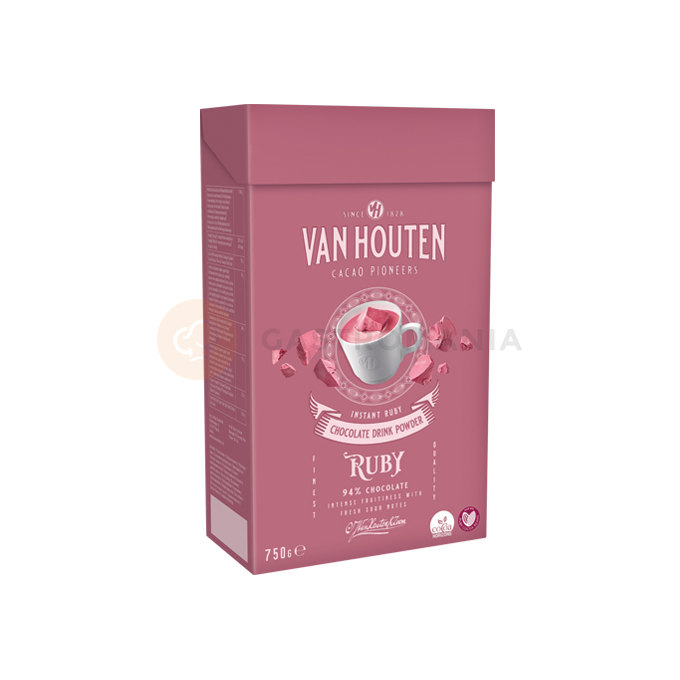 Czekolada na gorąco różowa w proszku 94% Ruby, 0,75 kg | VAN HOUTEN, VM-54621-V99