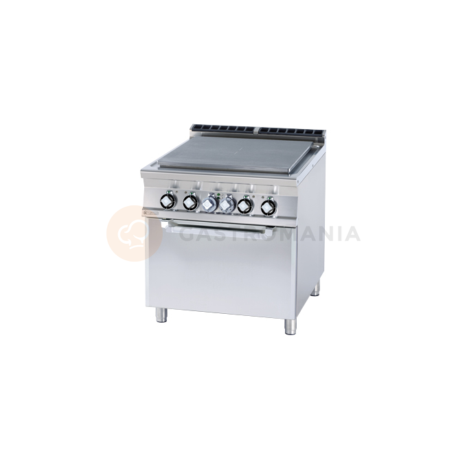 Kuchnia żeliwna elektryczna z piekarnikiem 4x3,4 kW, płyta 700x680 mm, 800x900x900 mm | RM GASTRO, TPFV - 98 ET