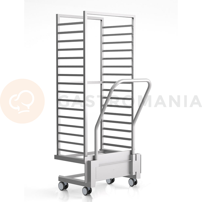 Piec konwekcyjno-parowy piekarniczy elektryczny 16x 600x400 mm, sterowanie elektroniczne, 885x980x1880 mm z wózkiem w komplecie | FM INDUSTRIAL, ST Series Bakery-Big