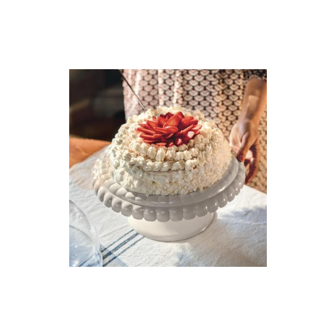 Patera na ciasto z pokrywą, średnica 30 cm, mlecznobiała | GUZZINI, TIFFANY