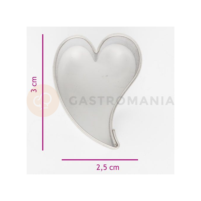 Wykrawacz do ciastek, serce 2,5x3 cm | COOKIE CUTTER, K055013
