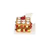 Tacka plastikowa do ciast, deserów i monoporcji 8,5x8,5 cm GoGo - biała, kwadratowa | ALCAS, 272/13