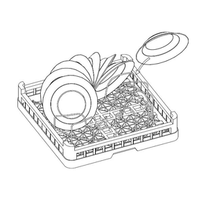 Wkład kosza do talerzy głębokich do zmywarek Lozamet | LOZAMET, PA-150