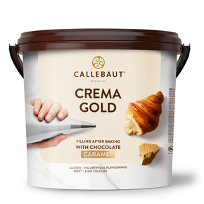 Krem do nadziewania, karmelowa czekolada Crema Gold, wiaderko 5 kg | CALLEBAUT, FMF-GOLD35-651