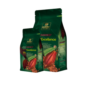 Czekolada ciemna, intensywna kakaowość, Excellence, 55%, 5 kg torba | CACAO BARRY, CHD-R55EXEL-E4-U72