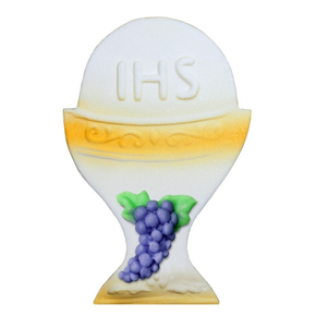 Kielich biały z winogronem, figurka z cukru, 12 cm | MAGMART, T24/N-W