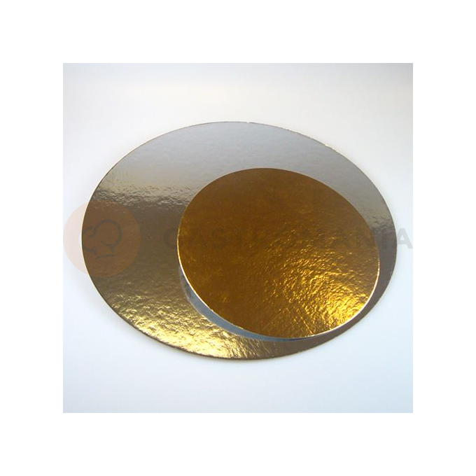 Podkład okrągły pod ciasto, śr 30 cm, 3 szt. srebrny / złoty | FUNCAKES, FC2630RD