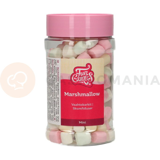 Posypka dekoracyjna - mini pianki Marshmallows 50 g, biały, różowy, pomarańczowy | FUNCAKES, F51100