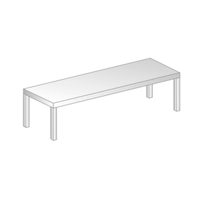 Nadstawka na stół ze stali nierdzewnej pojedyncza 1030x400x300 mm | DORA METAL, DM-3138