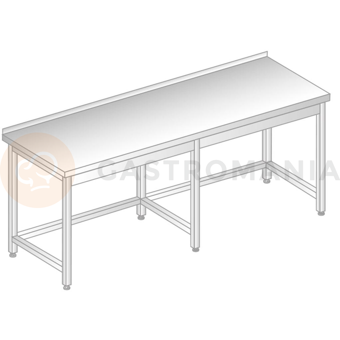 Stół przyścienny ze stali nierdzewnej 2000x600x850 mm | DORA METAL, DM-3102