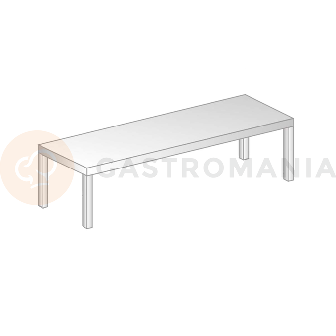 Nadstawka na stół ze stali nierdzewnej pojedyncza 1030x400x300 mm | DORA METAL, DM-3138