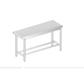 Stół wyładowczy rolkowy do zmywarek ze stali nierdzewnej 1000x634x850 mm | DORA METAL, DM-3278