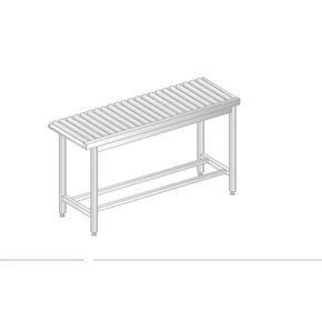 Stół wyładowczy rolkowy do zmywarek ze stali nierdzewnej 1200x634x850 mm | DORA METAL, DM-3278