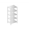 Regał magazynowy ze stali nierdzewnej z pięcioma półkami 700x700x2000 mm | DORA METAL, DM-3320