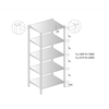 Regał magazynowy ze stali nierdzewnej z pięcioma półkami 1000x400x2000 mm | DORA METAL, DM-3320
