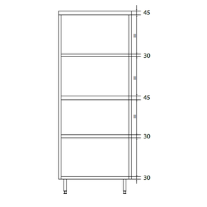 Szafa magazynowa podwójna ze stali nierdzewnej z drzwiami suwanymi, dzieloną komorą i półkami 1400x600x2000 mm | DORA METAL, DM-3308.01