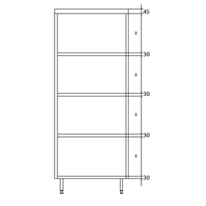 Szafa magazynowa podwójna ze stali nierdzewnej z półkami 800x600x1800 mm | DORA METAL, DM-3303.02