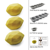 Silikonowa forma do ciastek i monoporcji, cytryna, 5x 150 ml, 100x380x60 mm | DINARA KASKO, Lemon