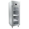 Szafa chłodnicza pojedyncza ze stali nierdzewnej z drzwiami przeszklonymi 520 l, 714x869x2070 mm | DORA METAL, DM-92132 Premium