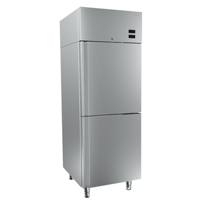 Szafa chłodniczo-mroźnicza pojedyncza ze stali nierdzewnej z drzwiami pełnymi dzielonymi 610 l, 720x881x2050 mm | DORA METAL, DM-92610 Standard