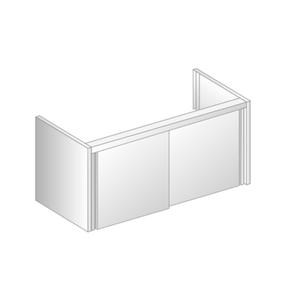 Moduł z drzwiami suwanymi ze stali nierdzewnej pod zlewozmywak 1500x585x650 mm | DORA METAL, DM-3211.1