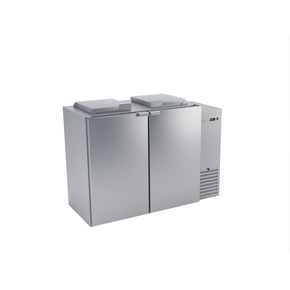 Schładzarka na odpady ze stali nierdzewnej z izolowanym dnem i 2 komorami 240 l, 1830x866x1346 mm | DORA METAL, BLOD-2240